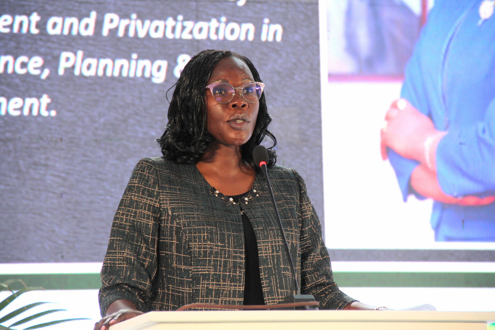 Hon. AEvelyn Anite  – State Minister of Finance for Investment and Privatization